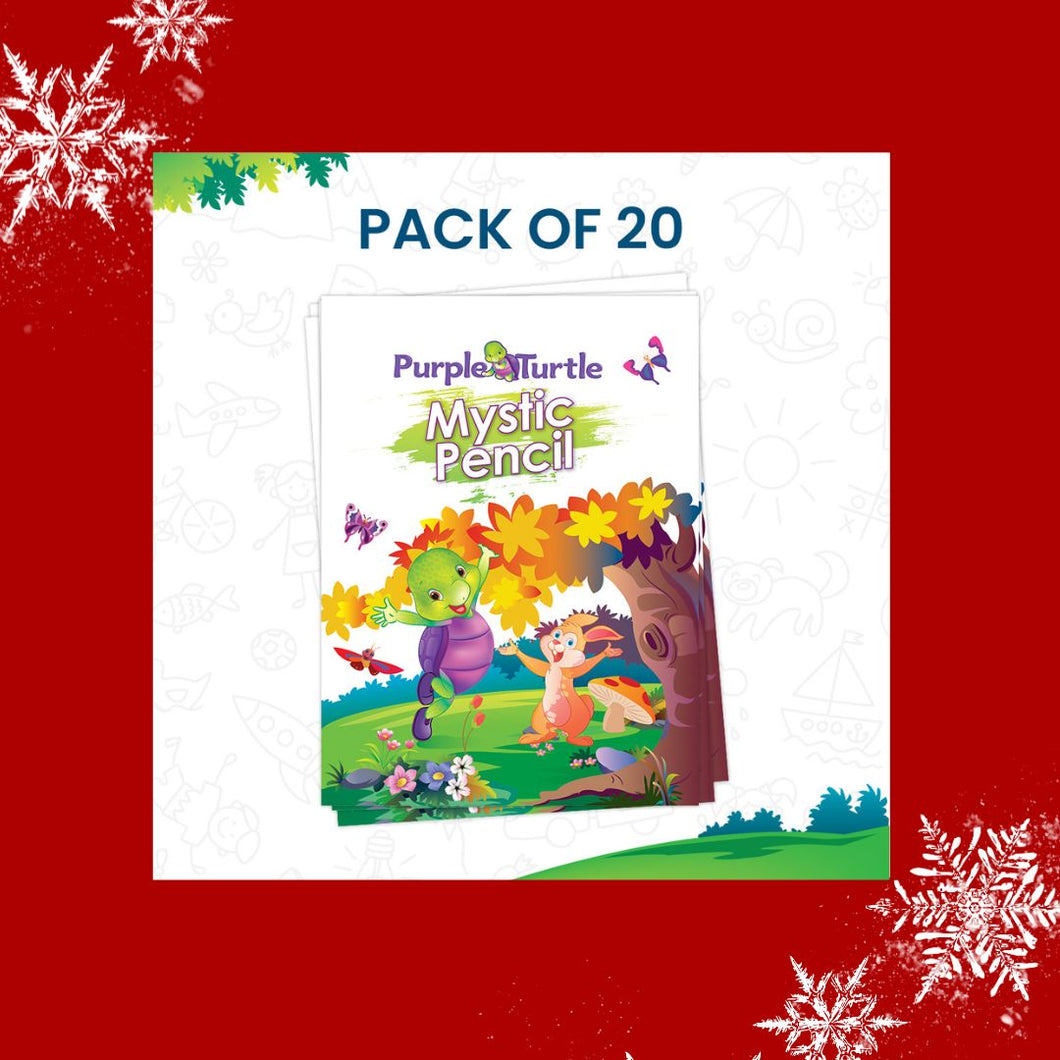 Tis the Season of Christmas Vibrant Offer on Purple Turtle Mystic Activity Books! Combo of 20 Books