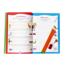 Load image into Gallery viewer, Purple Turtle My First Book of Pencil Control: Patterns Practice book for kids ( Full Color Pages): 3 Pencils, a Eraser and a Sharpener Free!