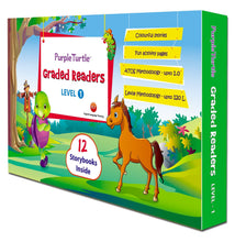 Load image into Gallery viewer, Popular Graded Reader, Level 1 Learn English - Purple Turtle