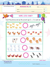 Load image into Gallery viewer, Purple Turtle Adorable Super Soft Premium Quality Stuff Animal Turtle Plush with  Purple Turtle Preschool Worksheets for Nursery - English, Maths & EVS - 100 Worksheets (100 Pages - 50 Leaves) for Early Learning