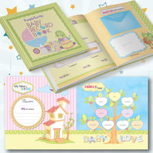 Load image into Gallery viewer, Purple Turtle Baby Record Book (Hardcover) for Storing Baby's Milestones and Special Memories