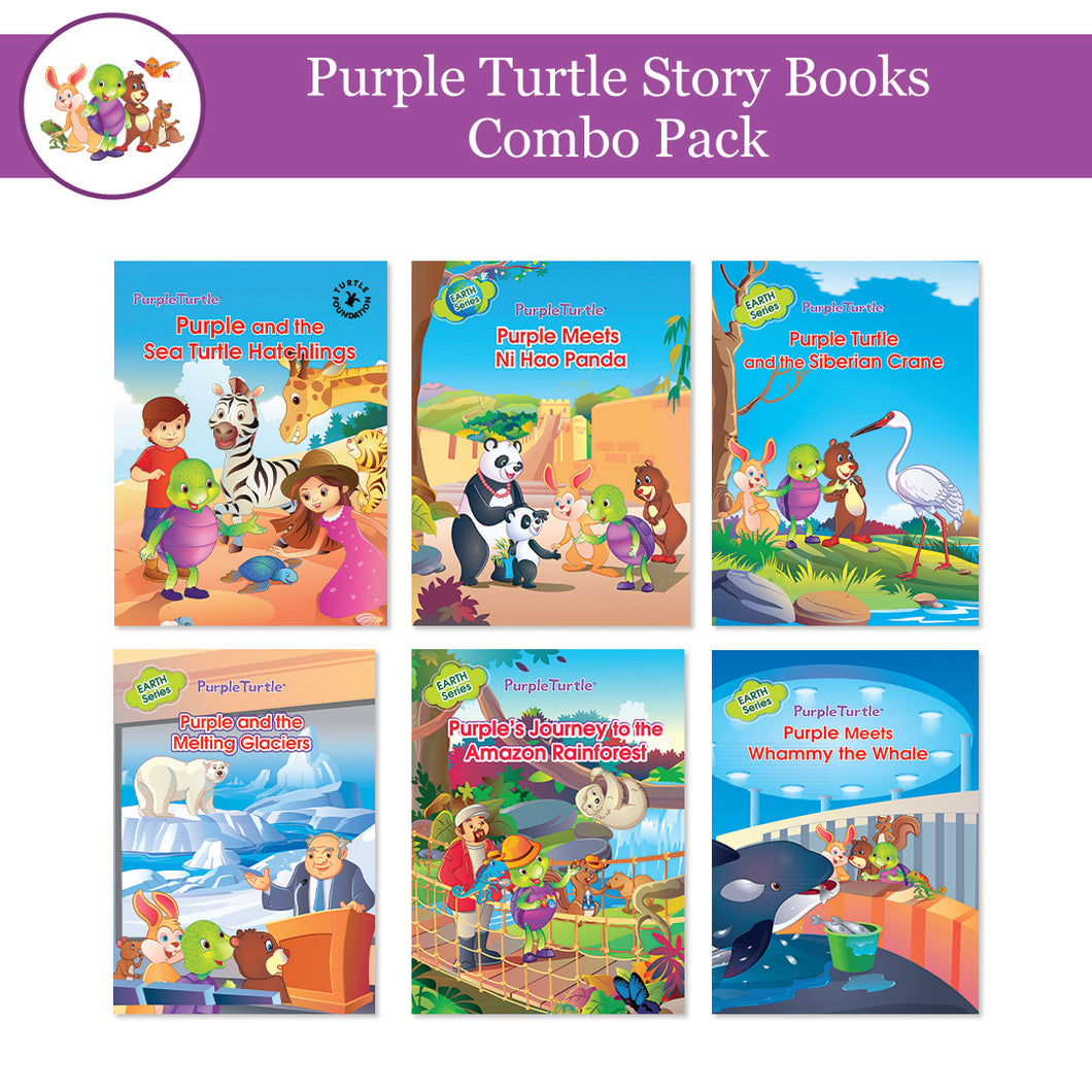 Purple Turtle Story Books (Combo of 6 story books - Earth Series)