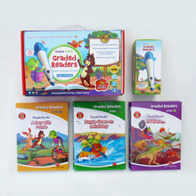 Load image into Gallery viewer, Purple Turtle Graded Readers Mega Pack - Talking Books with Magic Talking Pen - Boxset of 36 Learn-to-Read Storybooks for Kids - Ages 3-8 Years - Colourful Illustrated Stories with Fun Activities
