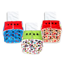 गैलरी व्यूवर में इमेज लोड करें, Purple Turtle Washable and Reusable Cloth Diaper with Inserts : Pack of 3 | for Babies 3 Months-3 Years | Free Size and Adjustable | 100% Natural, Non-Toxic and Chemical-Free Baby Diapers