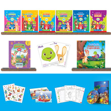 Load image into Gallery viewer, Preschool Kit for Nursery (Level-1) - Complete Kit (Set of 8 Books & More) | For Children Ages 3-4 Years | Learn English, Maths, EVS, Hindi | For Homeschooling & Preschool Classrooms