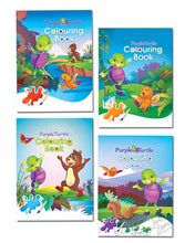 Load image into Gallery viewer, Best Coloring Books for Kids Ages 3-8 (Set of 4) Purple Turtle Gift Set for Children