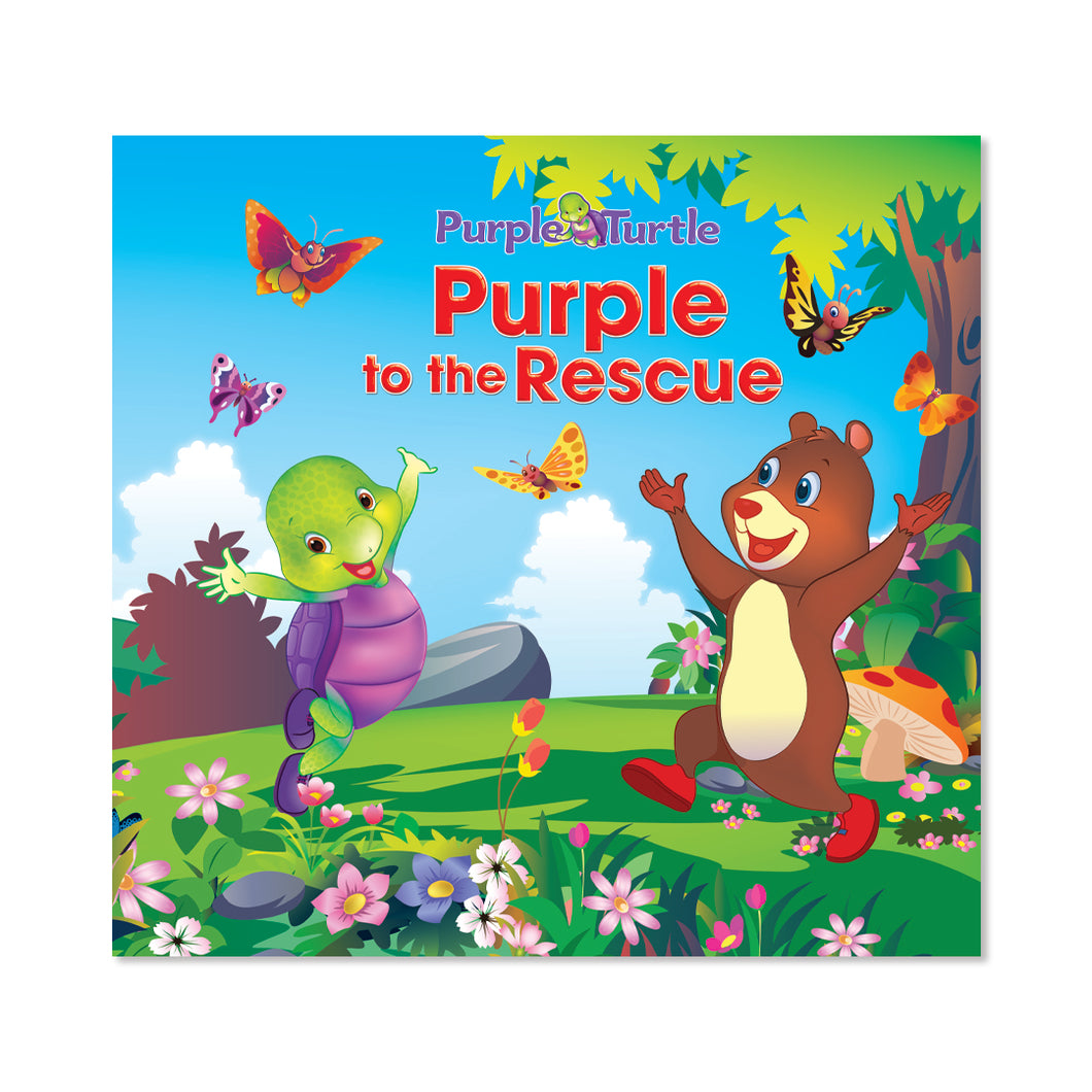 Purple to the Rescue (Illustrated Storybook for Kids Ages 3-8) Help Kids Learn Kindness and Care with Colourful, Engaging Animal Story - Purple Turtle