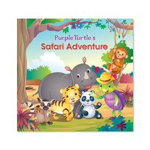 Load image into Gallery viewer, Safari Adventure | Fun Illustrated Story Book to Learn about Animals | Great Gift for Kids Ages 3-8 | Purple Turtle