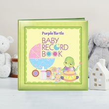 Load image into Gallery viewer, Purple Turtle Baby Record Book (Hardcover) for Storing Baby's Milestones and Special Memories