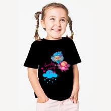 Load image into Gallery viewer, Colour Fairies Kids' T-Shirt - Lovely Rainy Days - For Toddlers, Girls - Round Neck Short Sleeves Tee