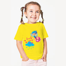 Load image into Gallery viewer, Colour Fairies Kids' T-Shirt - Lovely Rainy Days - For Toddlers, Girls - Round Neck Short Sleeves Tee