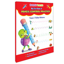 Load image into Gallery viewer, Purple Turtle My First Book of Pencil Control: Patterns Practice book for kids ( Full Color Pages): 3 Pencils, a Eraser and a Sharpener Free!