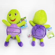 Load image into Gallery viewer, My First 1000 Words for Early Learning Illustrated Book to Learn Alphabet, Numbers, Shapes and Colours with Purple Turtle Adorable Super Soft Premium Quality Stuff Animal Turtle Plush Toy 30 CM  Purple, Green - For Kids Ages 2-8