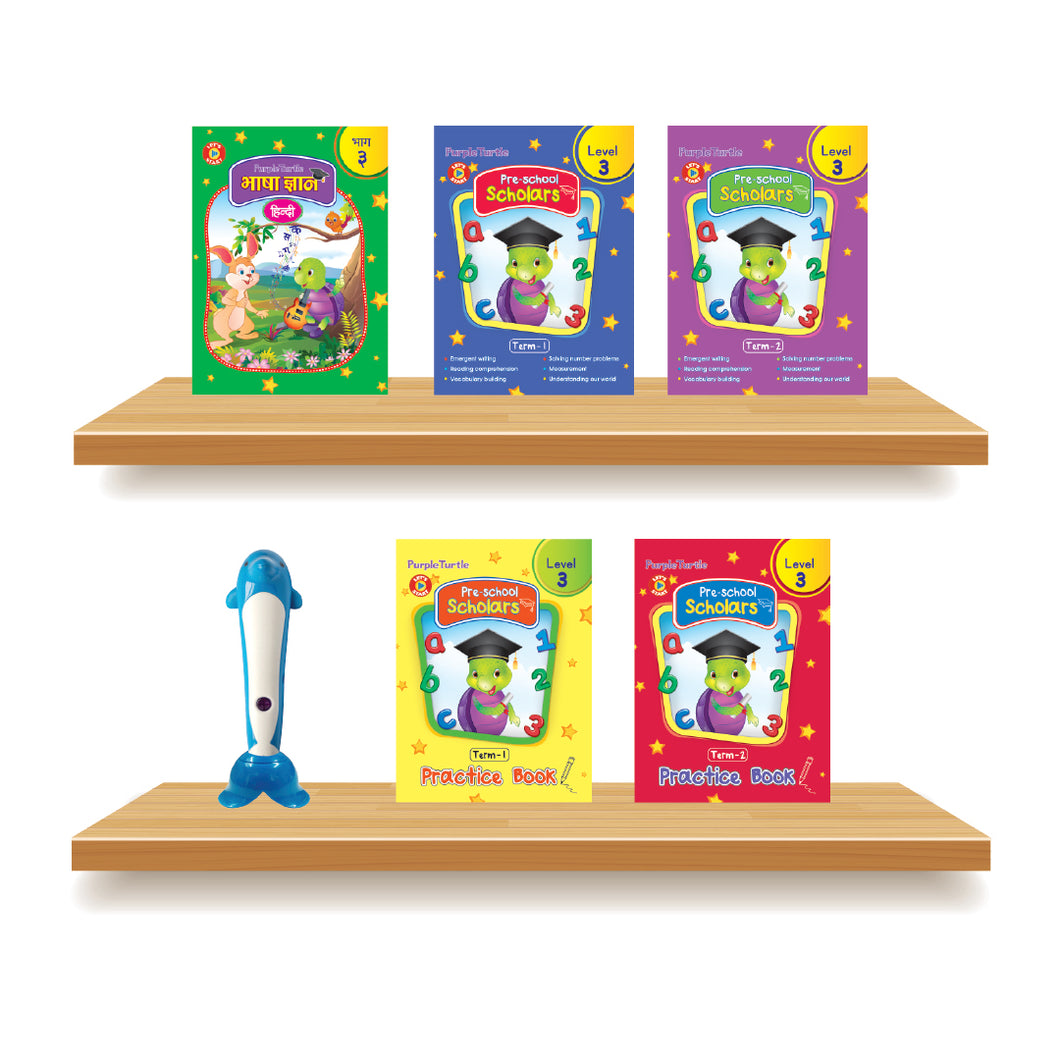 Purple Turtle Smart Preschool Talking Books with Talking Pen for UKG (Age 5+ year)
