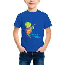 गैलरी व्यूवर में इमेज लोड करें, Purple Turtle Kids' T-Shirt for Toddlers, Girls & Boys - Rock N’ Roll Tee - Short Sleeves