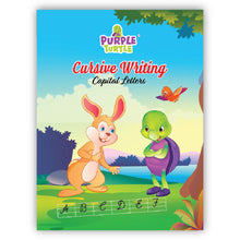 Load image into Gallery viewer, Purple Turtle | Cursive Writing Capital Letters Book for Kids Ages 3–5 | Handwriting Practice Workbook for Preschool and Kindergarten
