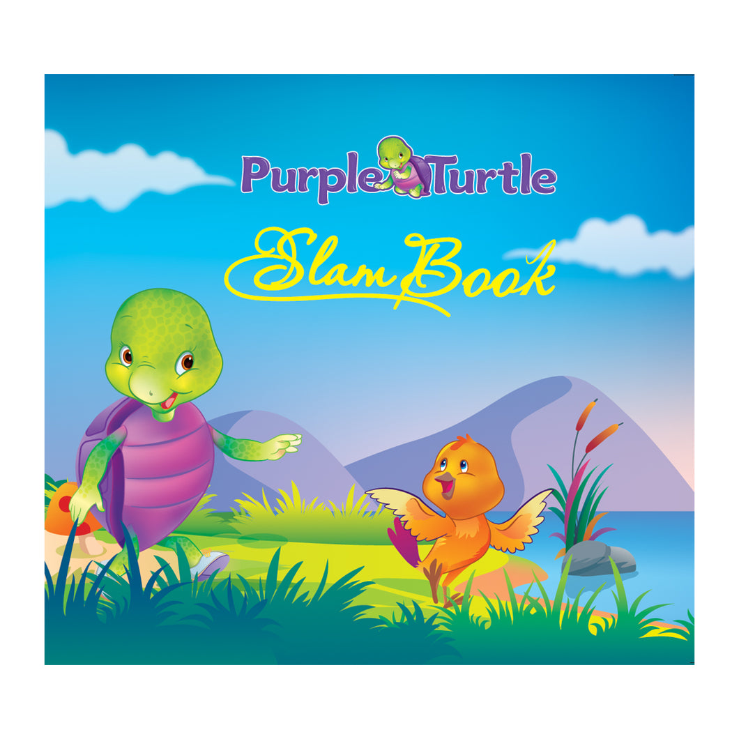 Purple Turtle Slam Book | Activity Book For kids | Return Gift For 2 to 5 Years