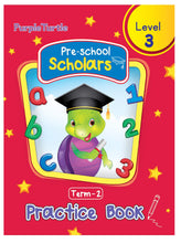 Load image into Gallery viewer, Purple Turtle Preschool Scholars Term 2 (Level 3) Practice Book
