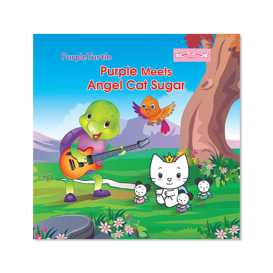 Purple Meets Angel Cat Sugar- Fun Illustrated Storybook to Learn Social Skills - For Kids Ages 3-8 - by Purple Turtle