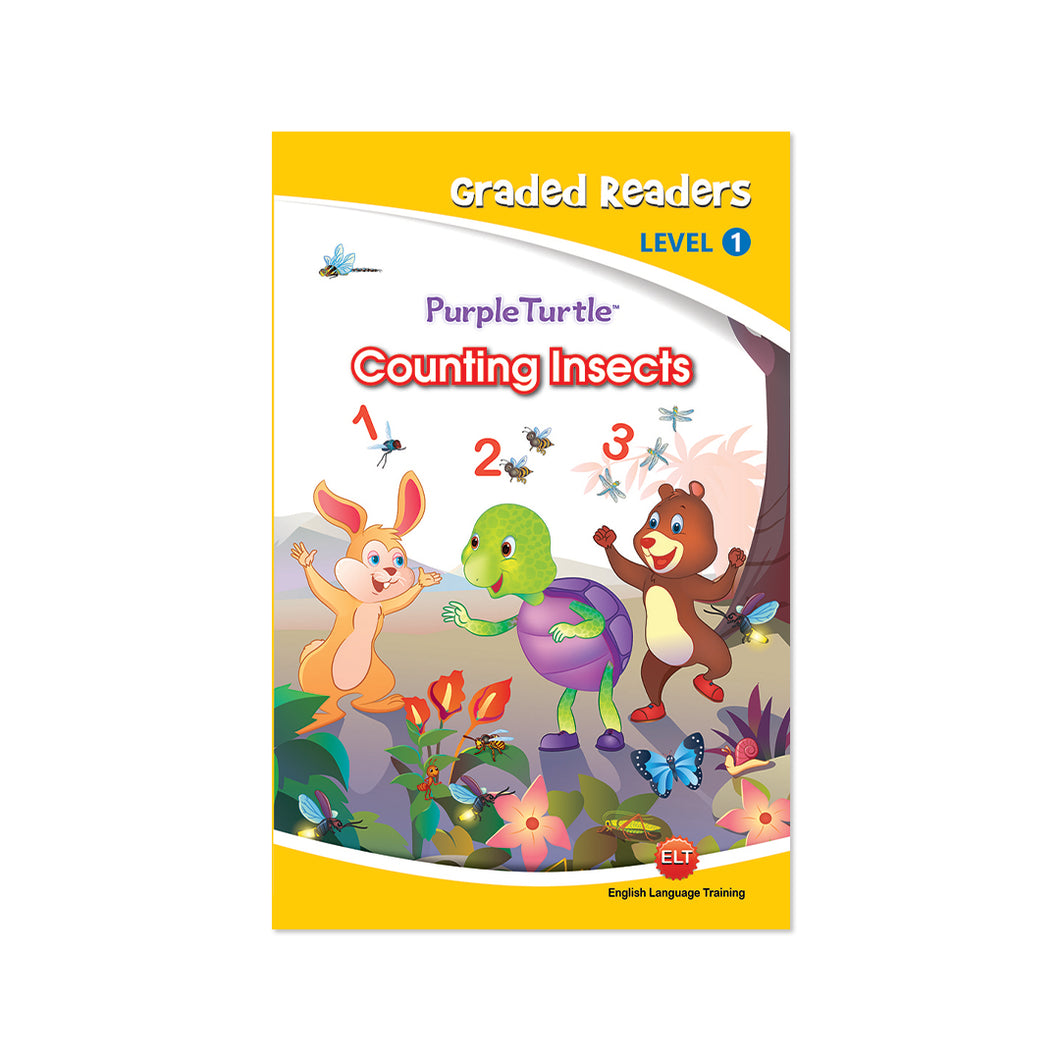 Purple Turtle - COUNTING INSECTS Story book for Kids Ages 3-4