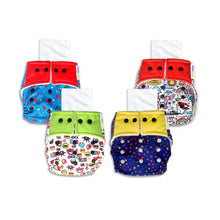 गैलरी व्यूवर में इमेज लोड करें, Purple Turtle Washable and Reusable Cloth Diaper with Inserts : Pack of 4  | for Babies 3 Months-3 Years | Free Size and Adjustable |  100% Natural, Non-Toxic and Chemical-Free Baby Diapers
