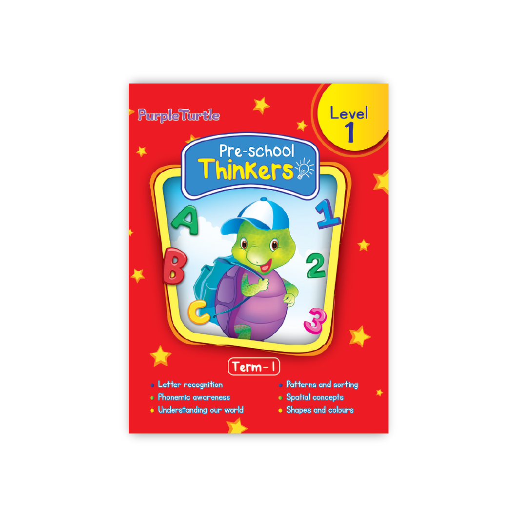 Purple Turtle Thinkers Level 1 Term 1 Course Book for Nursery Kids