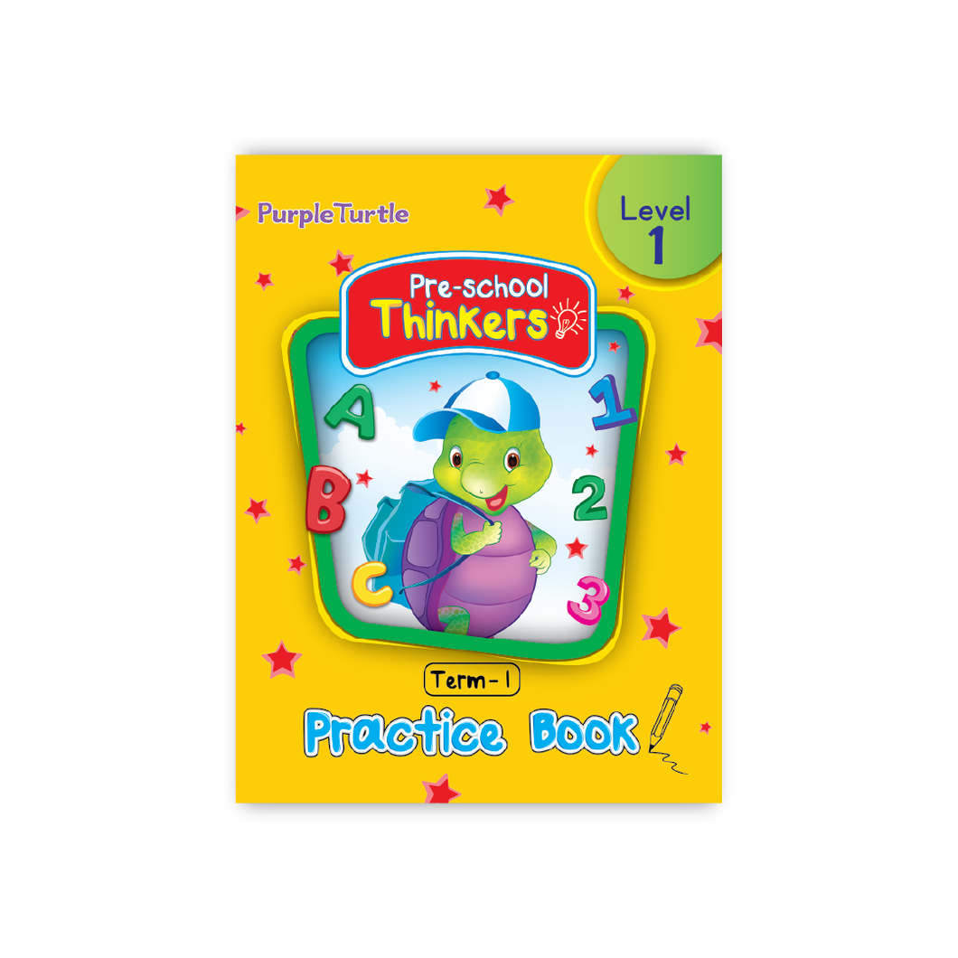 Purple Turtle Thinkers Level 1 Term 1 Practice Book for Nursery Kids