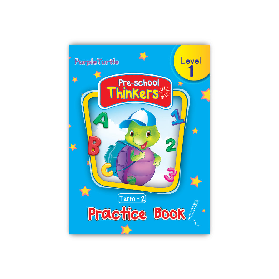 Purple Turtle Thinkers Level 1 Term 2 Practice Book for Nursery Kids