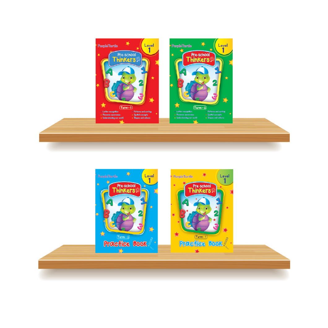 Purple Turtle Preschool Books Set Level 1 - Nursery Kids