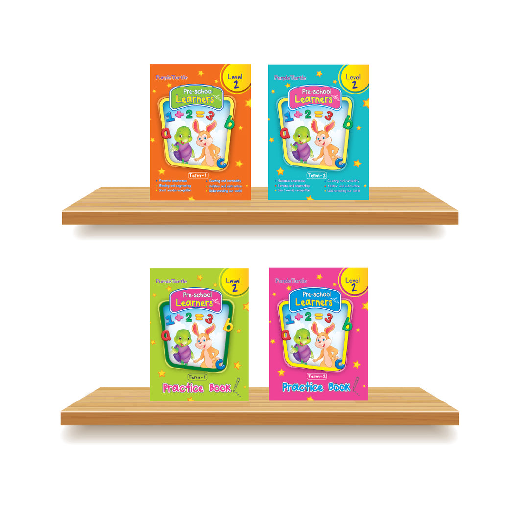 Purple Turtle Preschool Books Set for LGK Kids Level 2