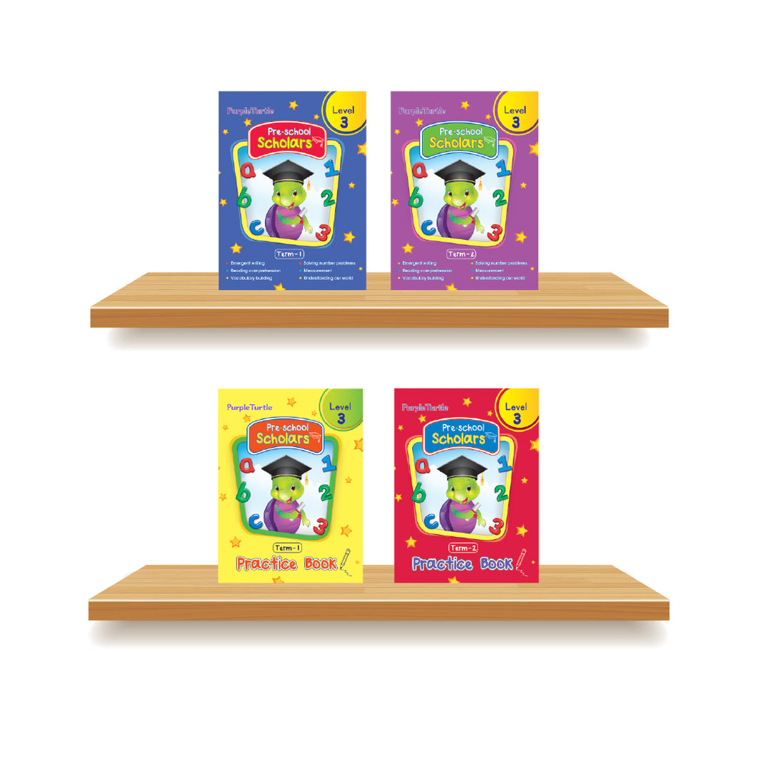 Purple Turtle Preschool Book Set Level 3 (for UKG)