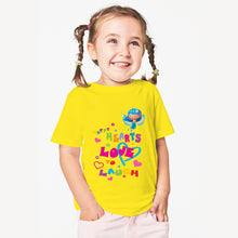 Load image into Gallery viewer, Colour Fairies Kids&#39; T-Shirt - Hearts, Love, Laugh - For Toddlers, Girls - 100% Cotton Tshirt
