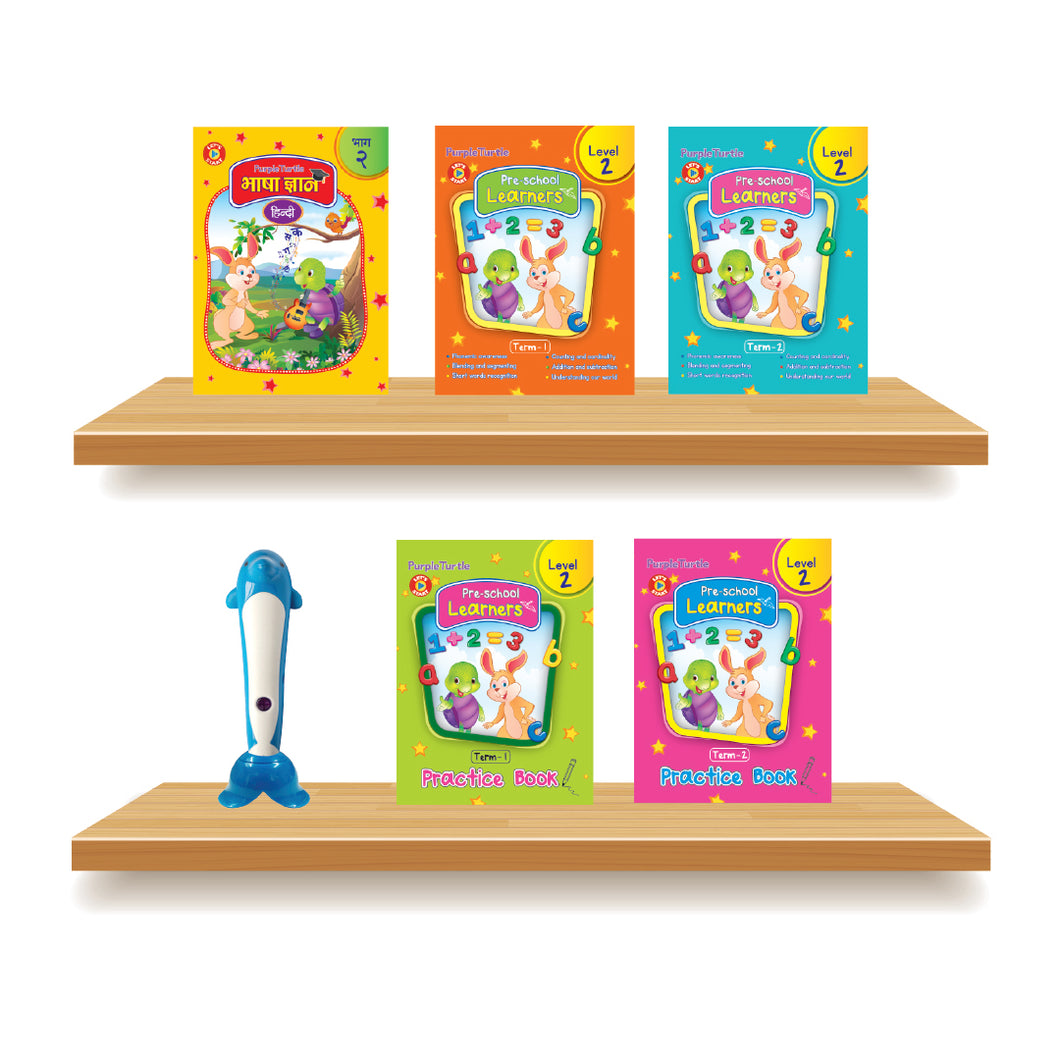 Purple Turtle Smart Preschool Talking Books with Talking Pen for LKG (Age 4+ year)
