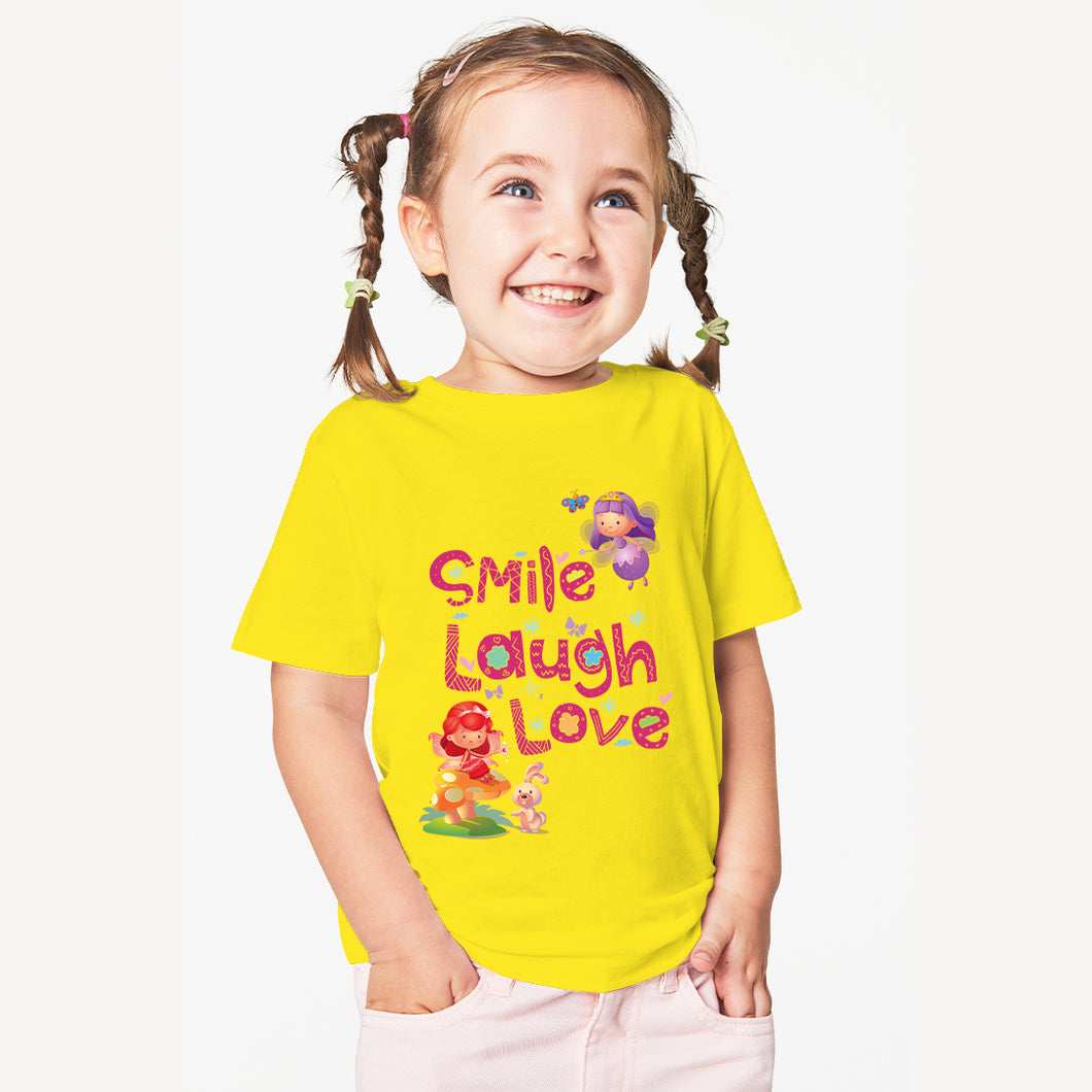 Colour Fairies Kids' T-Shirt - Smile, Laugh, Love Tshirt - For Infants, Toddlers, Girls