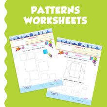 Load image into Gallery viewer, Purple Turtle Preschool Worksheets for LKG - English, Maths &amp; EVS - 100 Worksheets (100 Activities - 50 Leaves) for Early Learning
