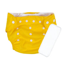 Load image into Gallery viewer, Washable and Reusable Cloth Diaper with Insert for Babies (0-3 years)-Plane Yellow
